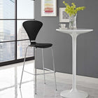 Modway Passage Dining Bar Stool - Black-Lacquered Plywood Seat