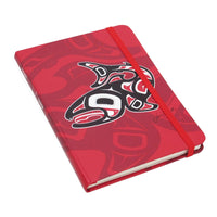 Oscardo Salmon by Jamie Sterritt Hardcover Journal -Hardcover journal by Oscardo featuring authentic Indigenous art by First Nations, Inuit, and Métis artists across Canada, ideal as a meaningful gift or everyday stationery essential