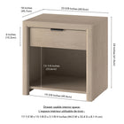 Hudson&Canal Clara 24" Rectangular Nightstand - Alder White-Product Dimensions: 18" L x 23.63" W x 24" H