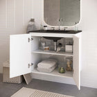 Modway Bryn 30" Wall-Mount Bathroom Vanity - White/Black-Wall-Mount Design