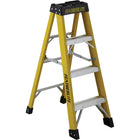 Featherlite 6900 Series 4' Industrial Heavy-Duty Fiberglass Stepladder-Nominal Height: 4'