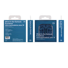 Basic Tech Wired In Earbuds with Volume Control And Mic - Sea Blue-Built-In Microphone