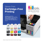 Epson EcoTank ET-2900 Wireless All-in-One Colour Supertank Printer - White-Supersized ink tanks and uniquely keyed EcoFit bottles make refilling ink simple—no mess, no stress and no ink bottle mix-ups, fits in virtually any workspace