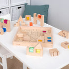 TickiT Wooden Building Gem Blocks - Set of 39-The 14 cubes are made from translucent acrylic fit inside many of the beechwood blocks for endless creative opportunities