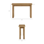 Modway Alvia Oak Wood Console Table - Weathered Oak-Oak Wood Veneer Tabletop with Rounded Corners