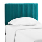 Modway Keira Performance Velvet Twin Headboard - Teal-Durable Stain-Resistant Fabric