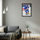 Mathew Barzal New York Islanders - Framed Canvas - 22" x 31"-Ready to hang - arrives fully assembled