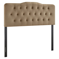 Modway Annabel Stain-Resistant Performance Velvet King Headboard - Taupe-Stain-Resistant Performance Velvet