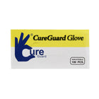 Cure Guard Vinyl Powder-Free Disposable Gloves - Clear - Large - 100 Pack-Ambidextrous