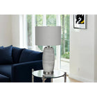 Monarch Specialties 25" H Table Lamp - Grey Ceramic / Grey Shade-This lamp features a 3-way rotary switch holding a single bulb (not included) for a maximum output of 100W/120V, allowing you to customize the lighting ambiance in your space