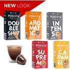 PODiSTA Espresso Variety Pack Nespresso Original Line Capsules - 60 Pack-Includes a selection of from assorted flavours: “Double-Shot, Intenso, Aromatico, Caramel Infused and Supremo