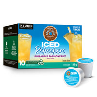 Donut Shop Iced Refreshers K-Cup Pods - Pineapple Passionfruit - 10 Pack-ICED REFRESHERS: Enjoy the refreshing and flavourful drink you love from the café, now at home at the push of a button. Just brew over ice and enjoy!