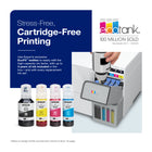 Epson EcoTank ET-2980 Wireless All-in-One Colour Supertank Printer - White-SIMPLE INK REFILLING — Supersized ink tanks and unique EcoFit bottles make refilling ink simple without the worry of drying out 