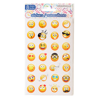Merangue Sticker Pack - Emoji Faces - 224 Stickers/Pack-Includes 8 sheets of Emoji Face stickers (224 Stickers/Pack)