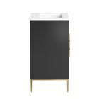 Modway Awaken 24" Bathroom Vanity - White/Black-Fixtures Not Included