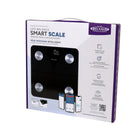 Relaxus Life Balance Smart Scale - Black-Durable and Stylish Design: Features a 5 mm tempered safety glass platform and a crisp white LED display for easy reading in any light