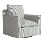 Ebello Kandyn 29.7" W Modern Soft Stripe Upholstered Swivel Barrel Chair with Removable Cushion - Blue-Removable & Easy-Clean Design: Seat and back cushions detach effortlessly, making spot cleaning or full maintenance a breeze to keep the chair looking fresh