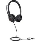Yealink UH35 Wired USB-C/A Headset - Microsoft Teams - Black-With the 35 mm speaker and automatic EQ adjustment, UH35 provides a balanced audio experience, whether you’re on a call or listening to music