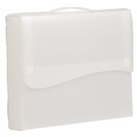 JAM Paper Plastic Portfolio with Two Button Waved Snap Closure - 12 x 9 1/2 x 2 - Clear-Colour: Clear