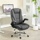 HOMCOM Office Chair with Flip-up Armrest - Dark Grey-Flip-up armrest allows chair storage under desk, saving space