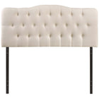 Modway Annabel Upholstered Fabric King Headboard - Ivory-Fits king size beds