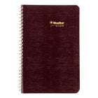 Blueline 2026 Daily Planner Spiral Binding - 8" x 5" - Burgundy - Bilingual-Appointment schedule from 7:00 a.m. to 7:30 p.m. in 30-minute intervals, for full week