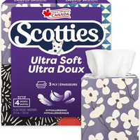 Scotties Ultra Soft Cubes Premium 3-Ply Facial Tissue - 4 Pack-3-Ply Tissues: Designed for softness and absorbency, these tissues are perfect for those who value comfort