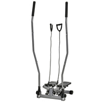 Soozier Twist Stair Stepper Exercise Machine with Rocking Handlebars-Two adjustable hydraulic resistance cylinders provide a smooth stepping motion. -Includes two handlebars that move forward and backward to work your upper body muscles
