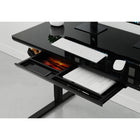 ShoppingAll Glass Electric Height Adjustable Standing Desk with Drawer - Black-Hassle-Free Assembly: Setting up a sit to stand desk has never been easier thanks to one-piece tabletop. Easily complete the straightforward installation using the detailed instruction manual to have your sit stand desk fully operational in no time.