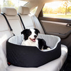 PawHut Dog Car Seat for Small/Medium Pets-Plush fleece and thick sponge padding create a calming, cloud-like space
