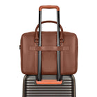 Champs Onyx Leather Briefcase - Brown-2 inner pen holders