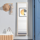 HOMCOM Rectangle Full Body Mirror - 21" W x 64" H - White-High-definition glass provides a crystal-clear reflection, making your space feel larger 
