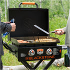 Blackstone OTG 22" Blackout Omnivore Flex-Fold Griddle-Side shelf handle: Side shelf provides extra prep space and doubles as a handle to move the griddle.