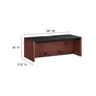 Modway Kinetic 38" Wall-Mount Office Desk - Black Cherry-Particleboard and Melamine Construction