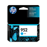 HP 952 Cyan Original Ink Cartridge (L0S49AN)-Standard ink cartridge, up to 630 pages