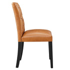 Modway Duchess Vinyl Dining Chair - Tan - 2 Pack-Assembly Required