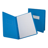 Staples Paper DUO-TANG Report Covers - Light Blue - 10 Pack-Embossed title panel