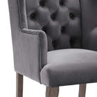 Modway Realm French Vintage Dining Performance Velvet Armchair - Grey-Assembly Required