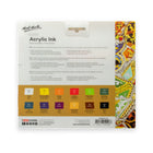 Mont Marte Premium Acrylic Ink 12-Piece Set - Essential Colours-Each bottle has a pipette for controlled, mess-free application when dropping colour into artwork, airbrush cups or pours