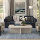 Hudson&Canal Elna 44"W Rectangular Coffee Table - Alder White-Features easy assembly