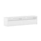 Manhattan Comfort Duncan 70" Modern TV Stand - White-Sleek, Handle-Free Drawers for a Clean, Uncluttered Look