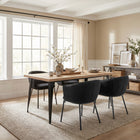 Zuo Essen Dining Chair - Black/Bronze-Dimensions: 25.6" L x 26.4" W x 29.1" H