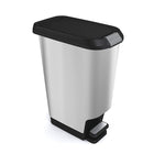 Curver Alto Waste Bin - 42L-Silver and Black