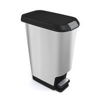 Curver Alto Waste Bin - 42L-Silver and Black