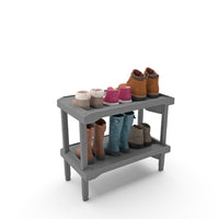Rakabot Plastico 2-Tier Water and Sand Collecting and Draining Shoe Rack - Light Grey-Stores 3 pairs per tier