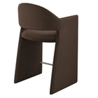 Modway Talia 37" Performance Velvet Counter Stool - Chocolate Brown-Floor Protecting Foot Pins