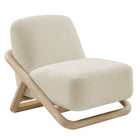 Modway Vander Textured Fabric Accent Chair - Oak Cream-Contemporary Accent Chair
