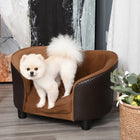 PawHut Dog Sofa with Removable Washable Cushion-Removable and machine washable cushion filled with soft doll cotton 