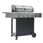 Kenmore 4 Burner Gas Grill with Side Burner - Black with Stainless Steel Lid-28” x 17” firebox.