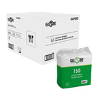 Globe Commercial NAP500 Luncheon Napkins - 1/4 Fold - 12" x 12" - White - 150 Napkins/Pack - 12 Pack-Strong and absorbent